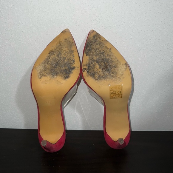 Neon Pink Heels with clear strap - Picture 5 of 5